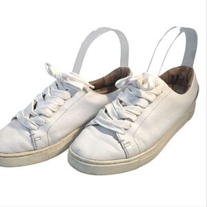 Frye Women's White Leather Sneakers Size 6.5 Minimalist Cottage Core